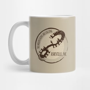 The Mountains Are Calling - Asheville, NC - Brown 27 Mug